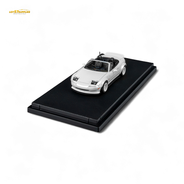 (Pre-Order) Microturbo Custom MX5 Rocket Bunny - Metallic White 1:64