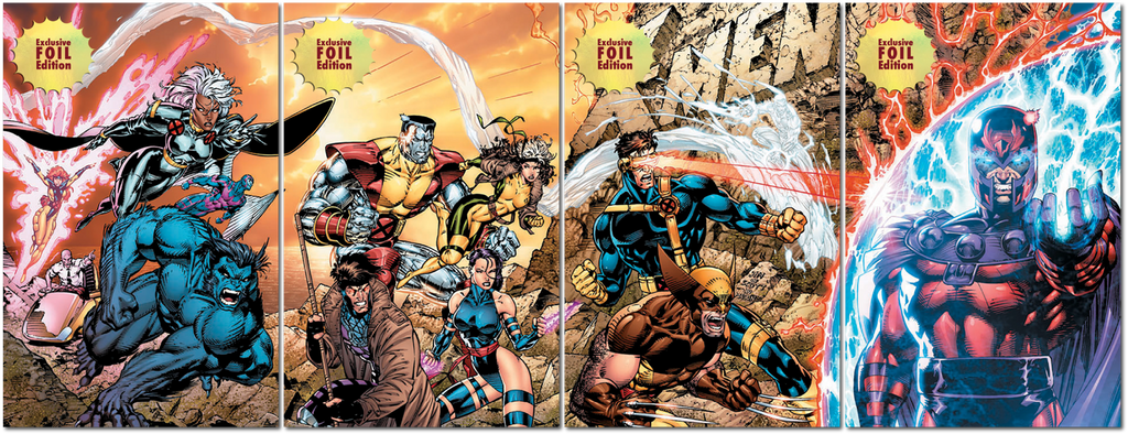 [4 PACK 🚨 Limited Edition! 🚨] [FOIL] X-Men 1991 #1 Facsimile Edition Unknown Comics Jim Lee Exclusive Connecting Cover PREMIUM Var (02/12/2025) - Collectors World Toys