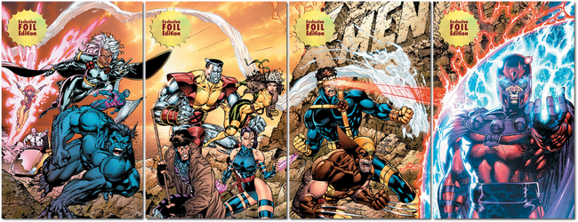 [4 PACK 🚨 Limited Edition! 🚨] [FOIL] X-Men 1991 #1 Facsimile Edition Unknown Comics Jim Lee Exclusive Connecting Cover PREMIUM Var (02/12/2025) - Collectors World Toys Hover Image