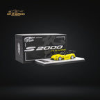 Microturbo Honda S2000 JS Racing Custom in Indy Yellow Pearl 1:64 - Collectors World Toys