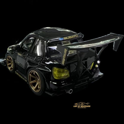 YM model X Q CAR Subaru Impreza WRX STI Voltex Black Gold Resin 1:64