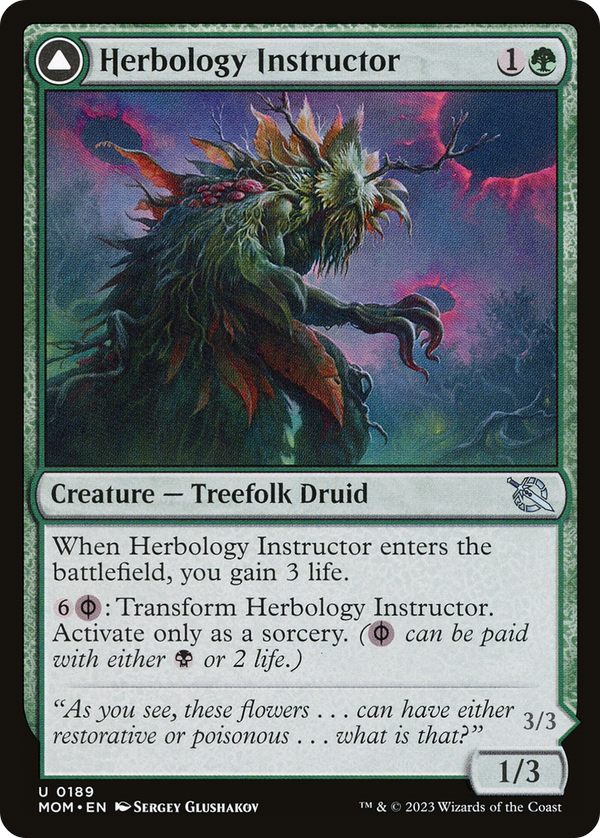 Herbology Instructor // Malady Invoker (MOM-189) - March of the Machine