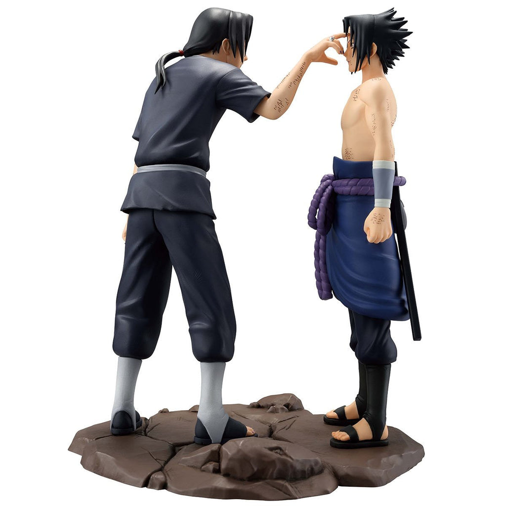 Naruto Shippuden Sasuke and Itachi Uchiha Red Eyes Reflecting the Heart Masterlise Ichibansho Statue - Collectors World Toys