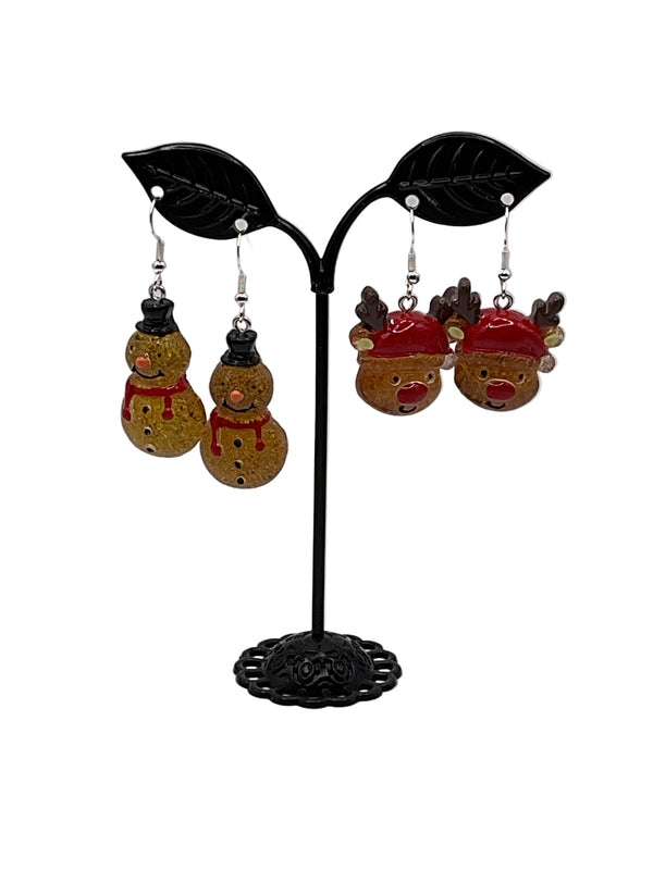 Glittery Christmas Earrings
