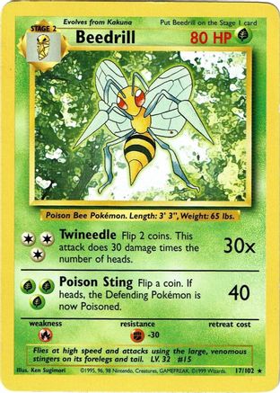 Beedrill 017/102 - Base Set Main image