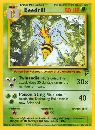 Beedrill 021/130 - Base Set 2 Main image