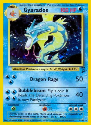Pokemon: Gyarados Base Set 2 7/130 - Light Play Main image