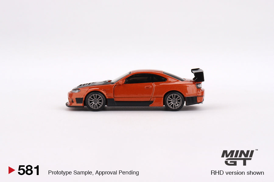 Mini-GT Nissan Silvia S15 D-MAX Metallic Orange #581 1:64 MGT0581 - Collectors World Toys