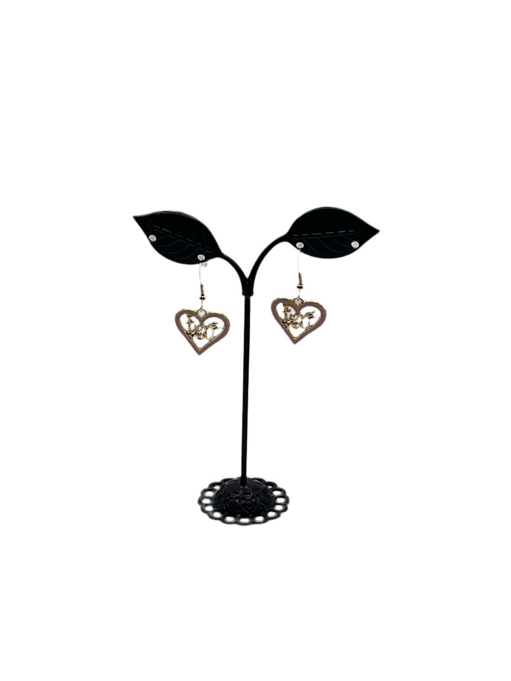 I love you heart earrings