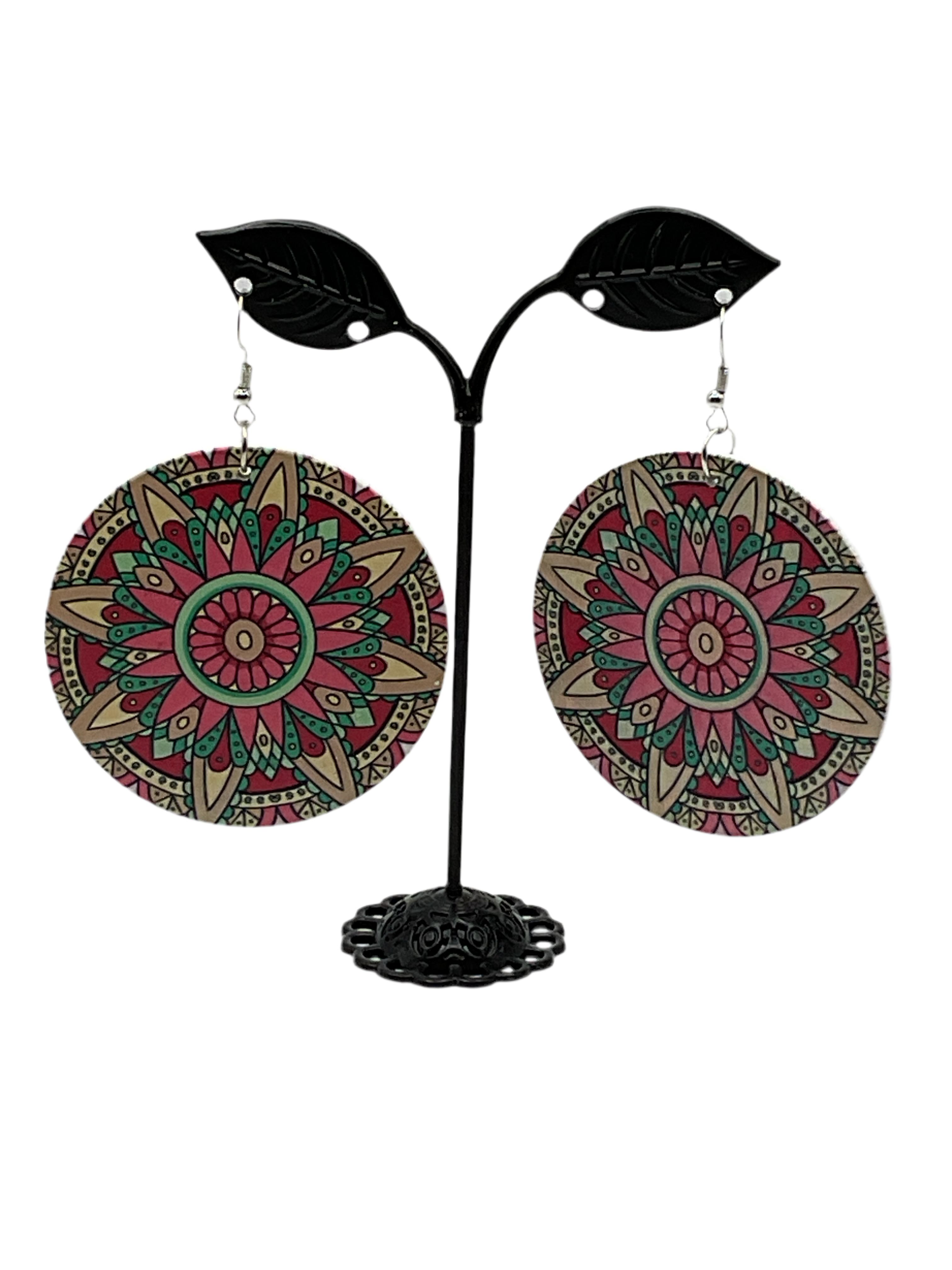 Colorful circle earrings