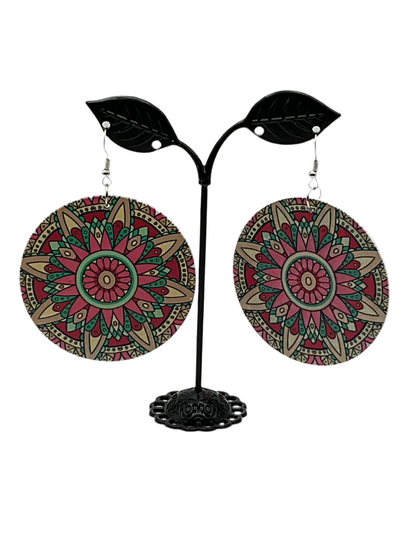 Colorful circle earrings