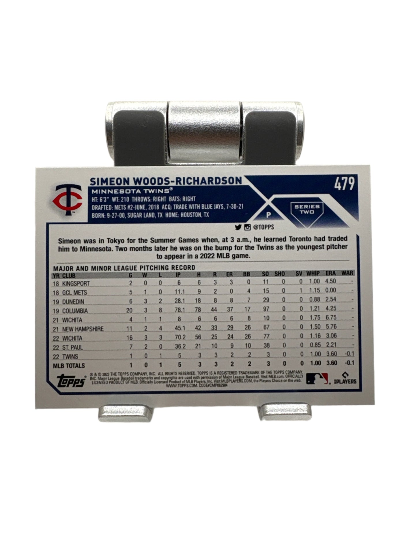 Topps Simeon Woods Richardson