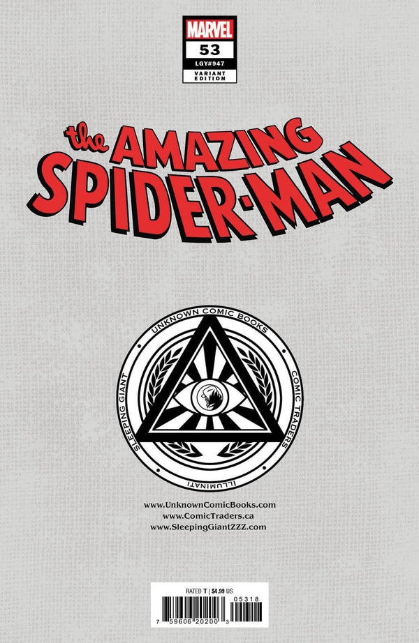 Amazing Spider-Man #53 Unknown Comics Derrick Chew Virgin Exclusive Var (07/10/2024) - Collectors World Toys