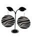 Round zebra earrings