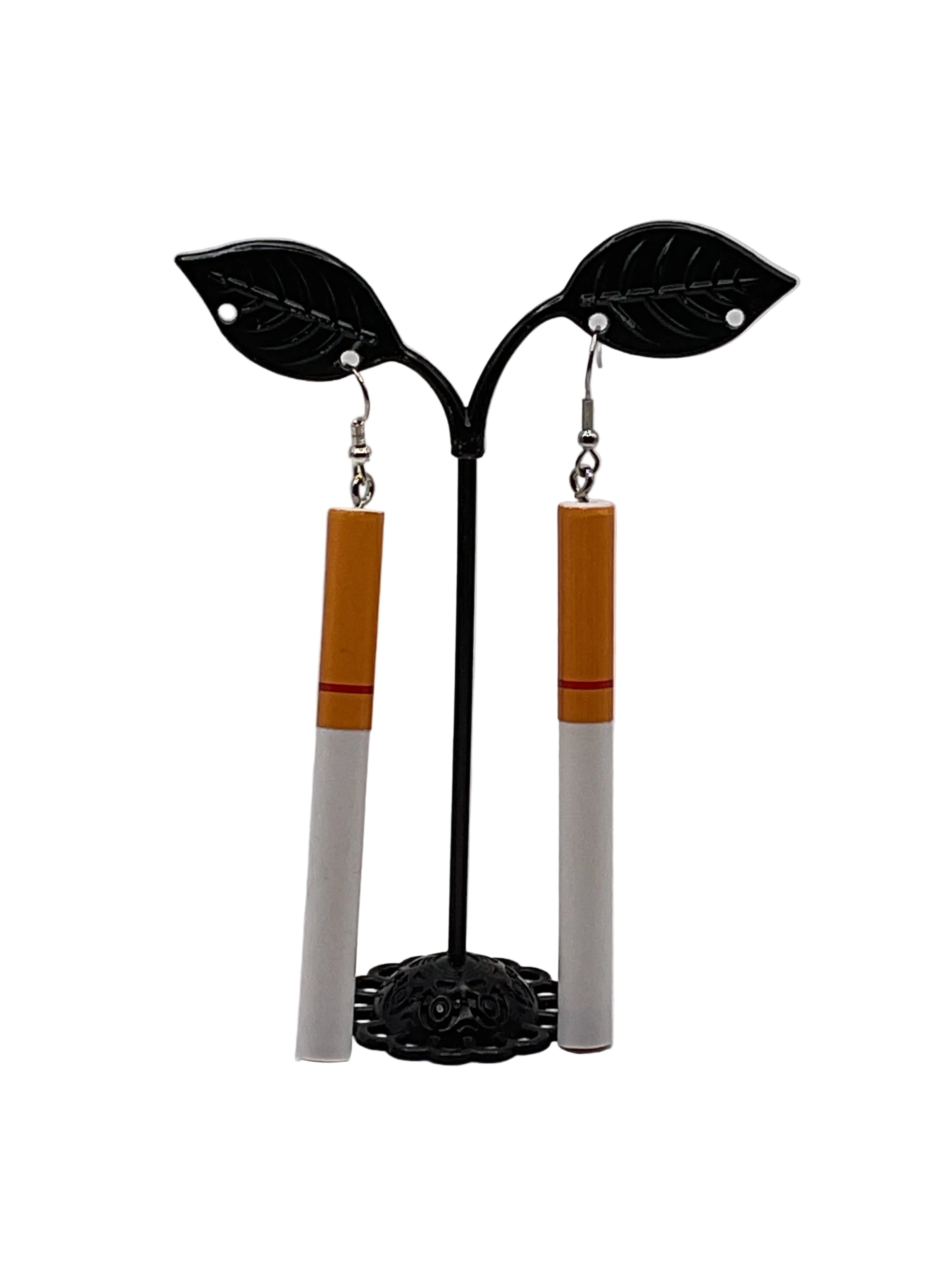 Lit Cigarette Earrings