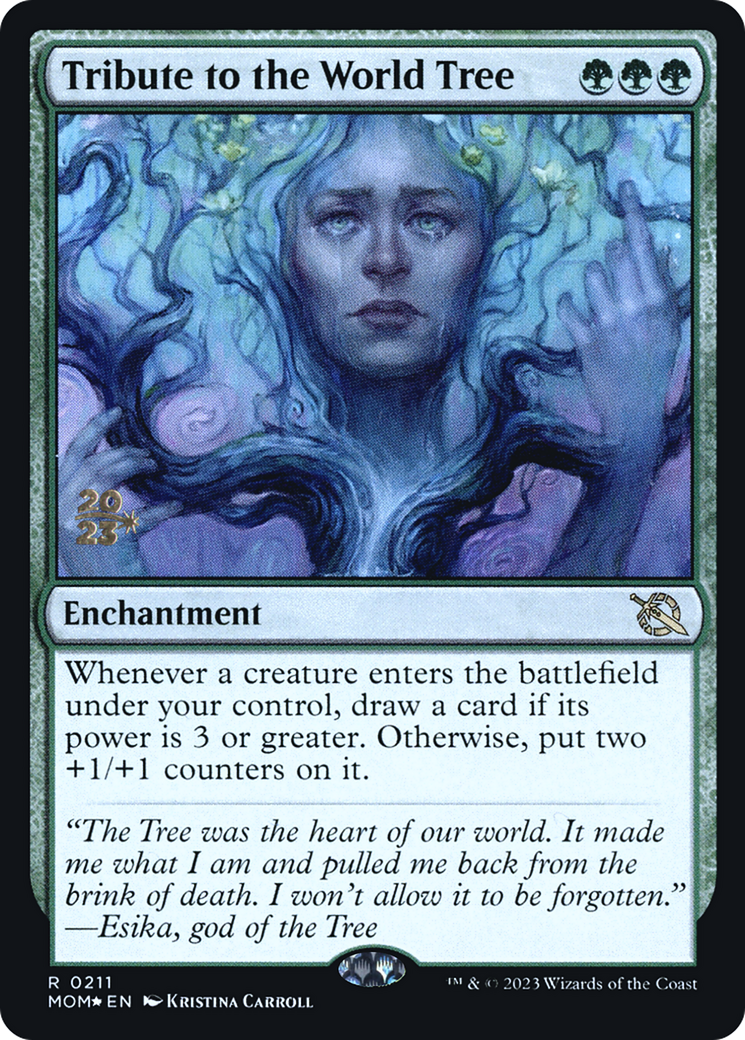 Tribute to the World Tree (PRE-211S) - March of the Machine Promos Foil