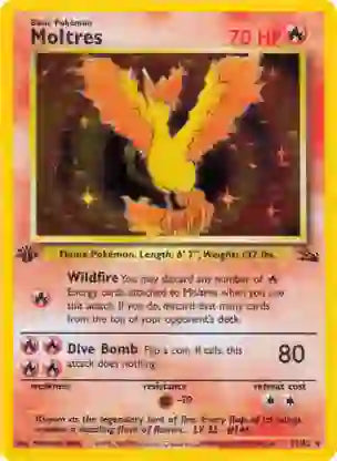 Pokemon: Moltres Fossil 12/62 - Moderate Play Main image