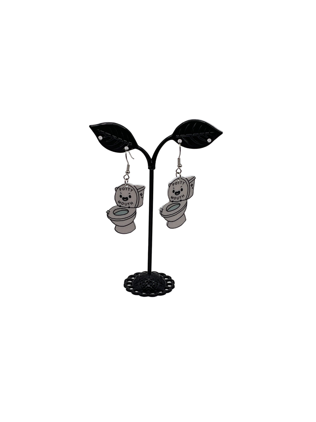 Potty mouth earrings