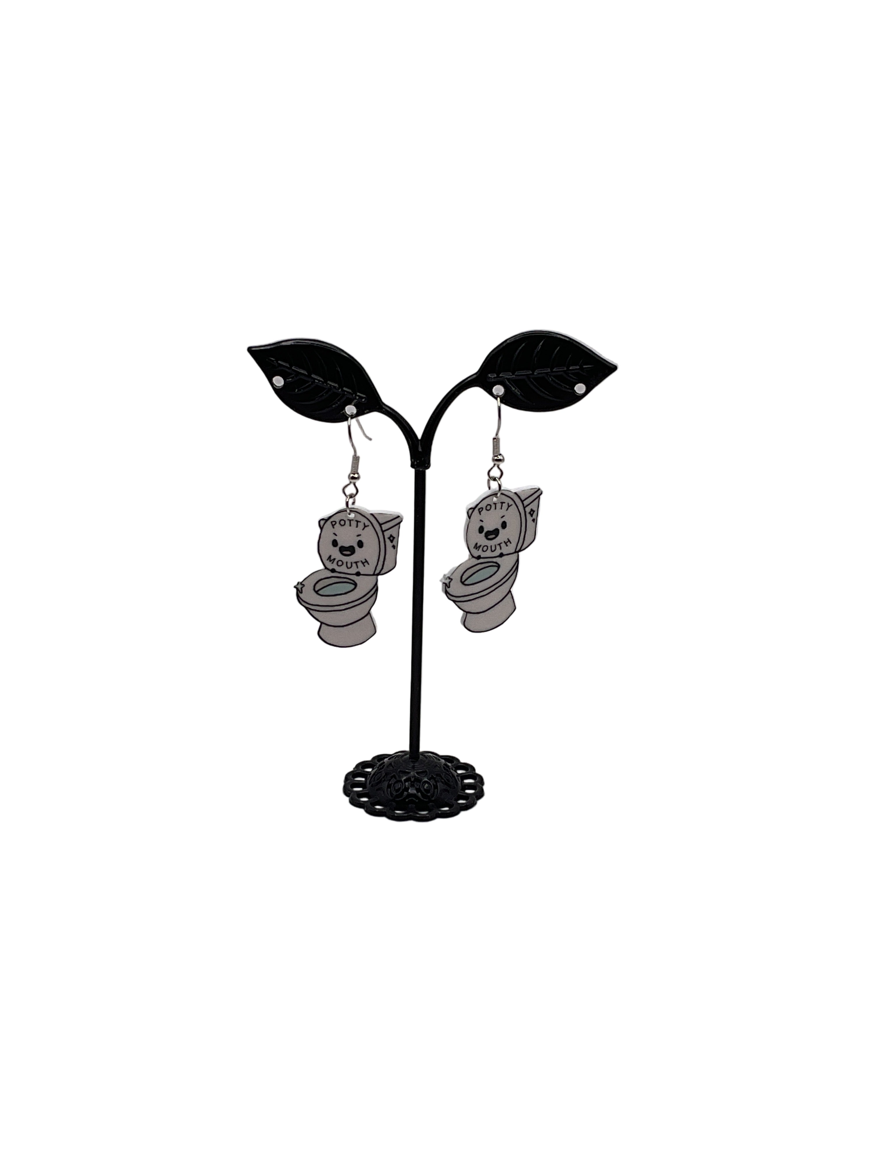 Potty mouth earrings