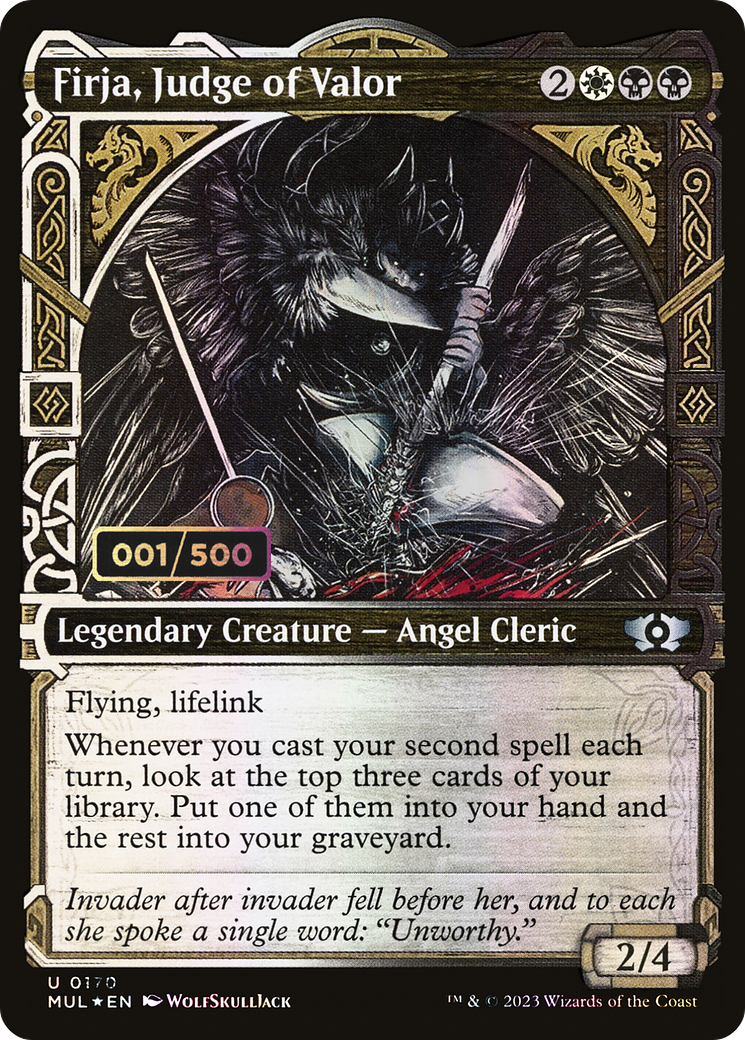 Firja, Judge of Valor (MUL-170) - Multiverse Legends: (Showcase) Foil