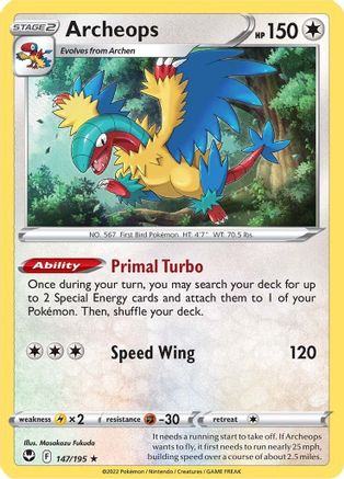 Archeops 147/195 - SWSH12 Silver Tempest Holofoil Main image
