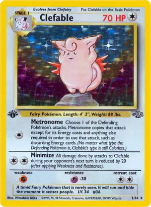 Pokemon: Clefable Jungle 10/64 - Light Play Main image