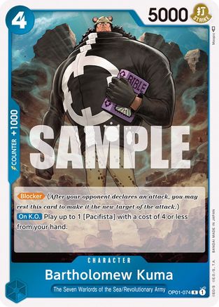 Bartholomew Kuma (OP01-074) - Romance Dawn Foil Main image