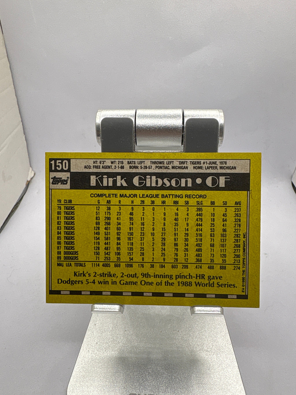 Topps Kirk Gibson