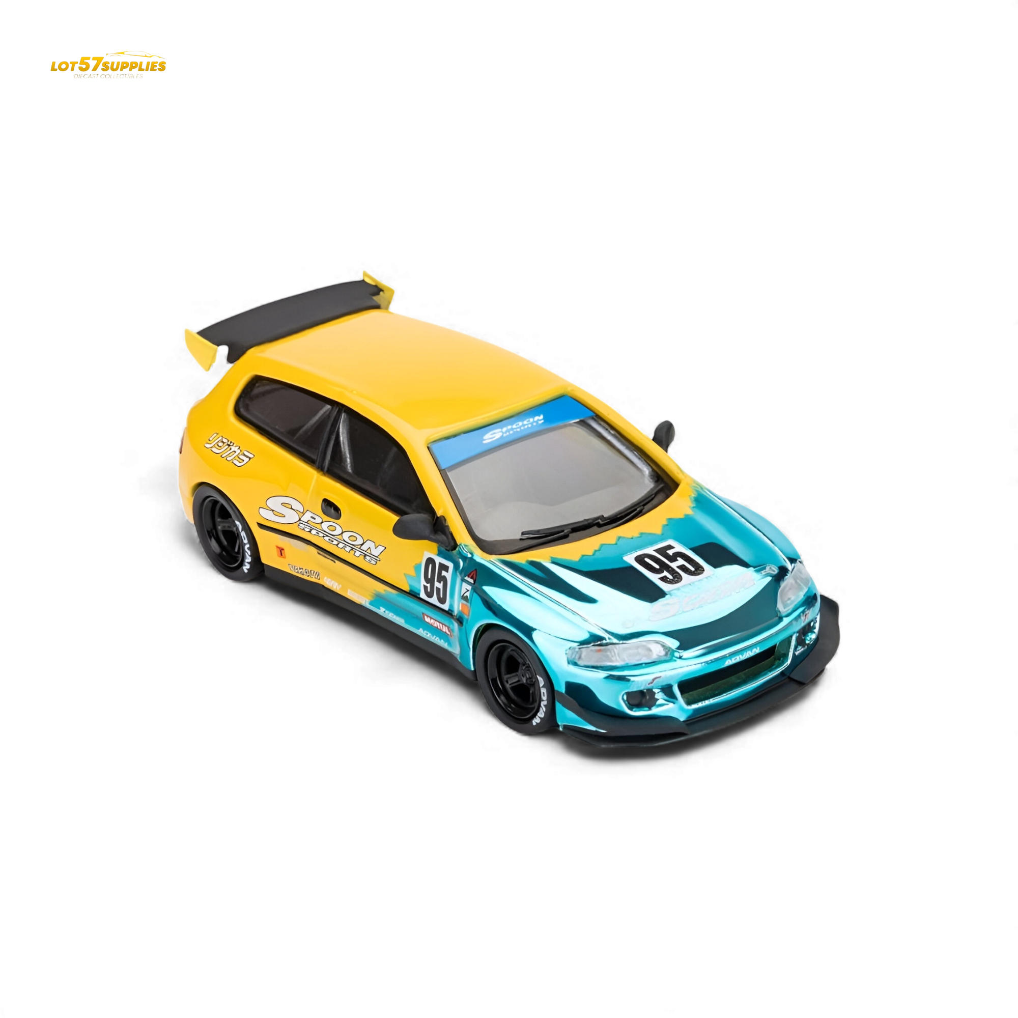 (Pre-Order) ET Model Pandem Civic EG6 Mk5 Rocket Bunny - Spoon Blue 1:64 Main image