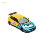 (Pre-Order) ET Model Pandem Civic EG6 Mk5 Rocket Bunny - Spoon Blue 1:64