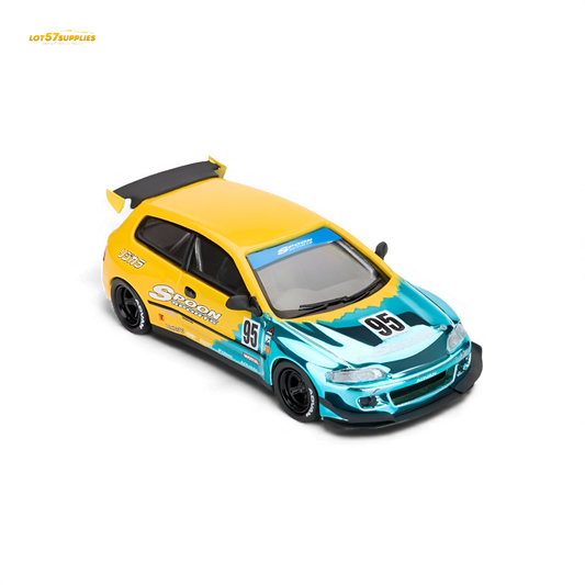 (Pre-Order) ET Model Pandem Civic EG6 Mk5 Rocket Bunny - Spoon Blue 1:64