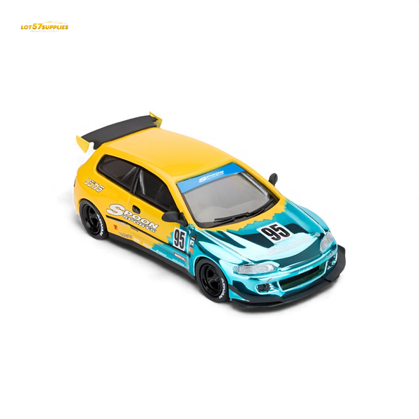 (Pre-Order) ET Model Pandem Civic EG6 Mk5 Rocket Bunny - Spoon Blue 1:64