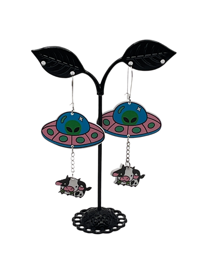 UFO Earrings Hover Image