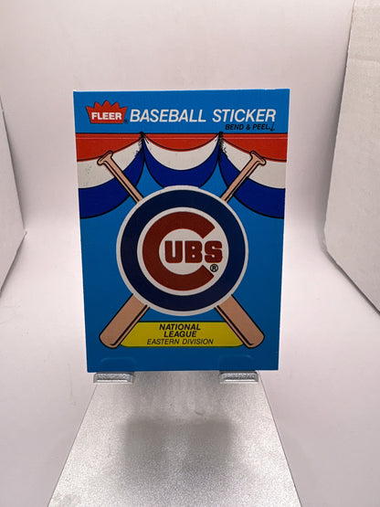 Fleer Chicago Cubs Baseball Sticker Sports Card