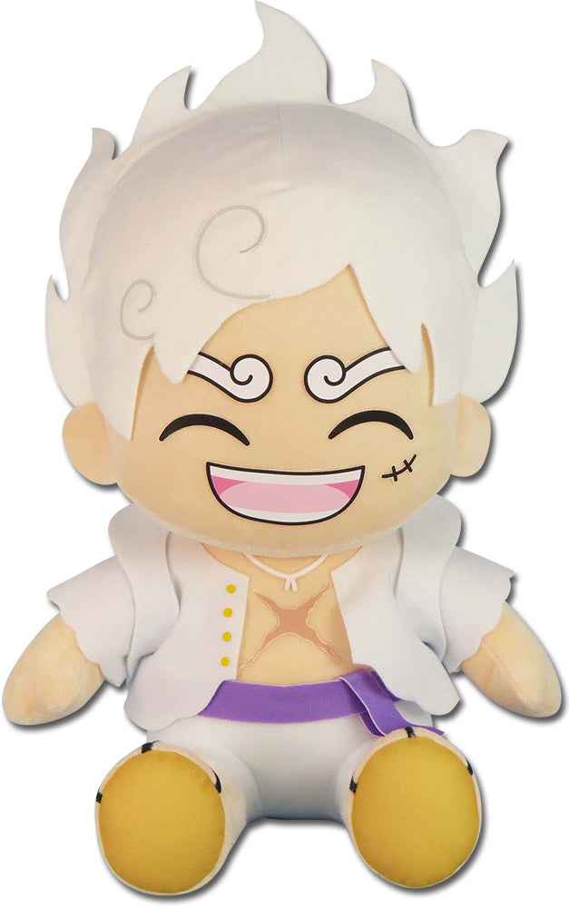 ONE PIECE - LUFFY GEAR 5 LAUGHING SITTING POSE PLUSH Hover Image