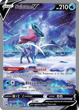 Suicune V GG38/GG70 - Crown Zenith Galarian Gallery Holofoil
