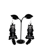Raccoon Skeleton Earrings