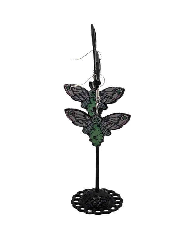 Bud butterfly earrings