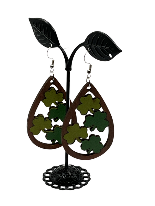St.Patrick’s Day Tear Drop Earrings Hover Image