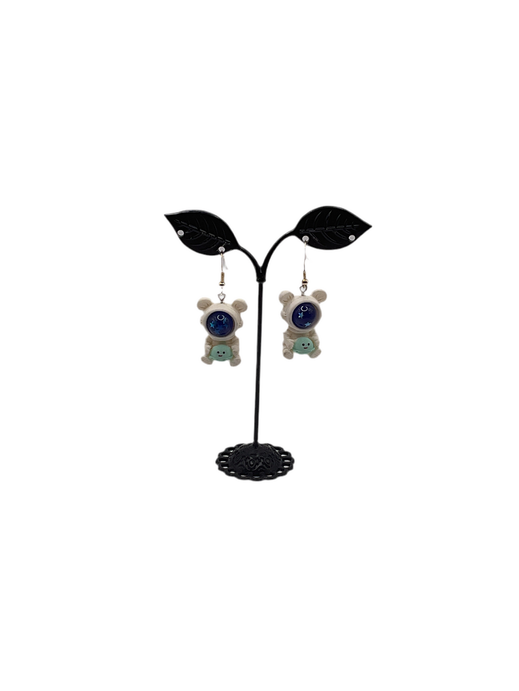 Bear astronaut earrings