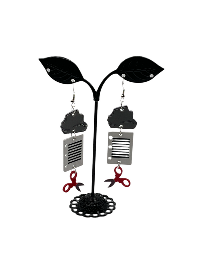 Rock Paper Scissor Earrings Hover Image