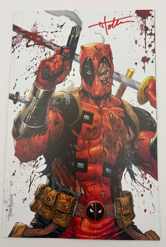 [Signed by Tyler Kirkham] Deadpool / Wolverine #1 Unknown Comics Tyler Kirkham Exclusive Virgin Var [IN STOCK] - Collectors World Toys
