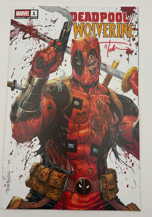 [Signed by Tyler Kirkham] Deadpool / Wolverine #1 Unknown Comics Tyler Kirkham Exclusive Var [IN STOCK] - Collectors World Toys