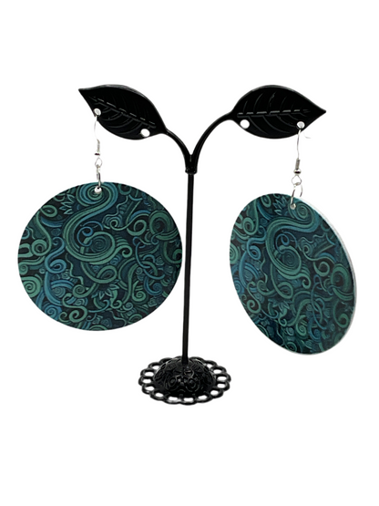 Colorful circle earrings