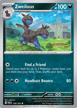 Zweilous 139/193 - SV02 Paldea Evolved Main image