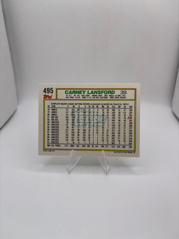 Topps Carney Lansford