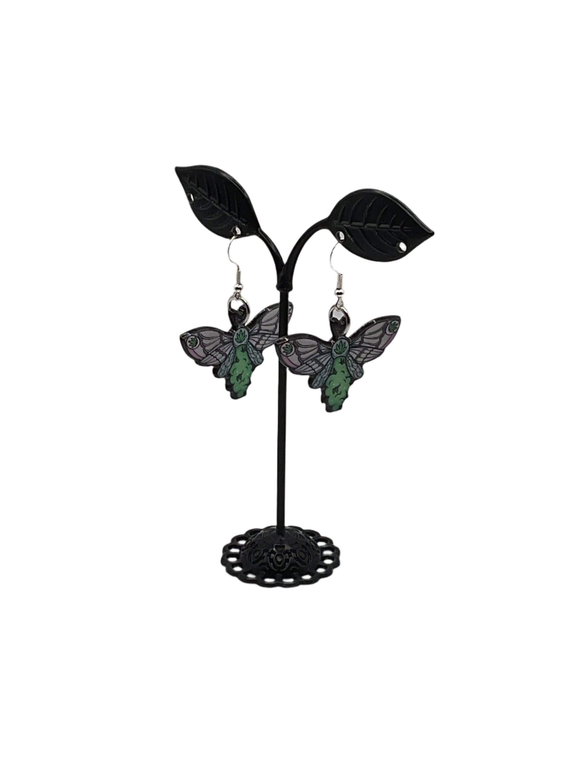 Bud butterfly earrings