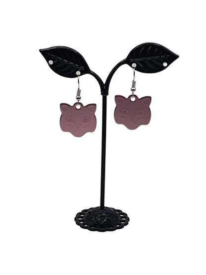 Cat Head Tag Earrings