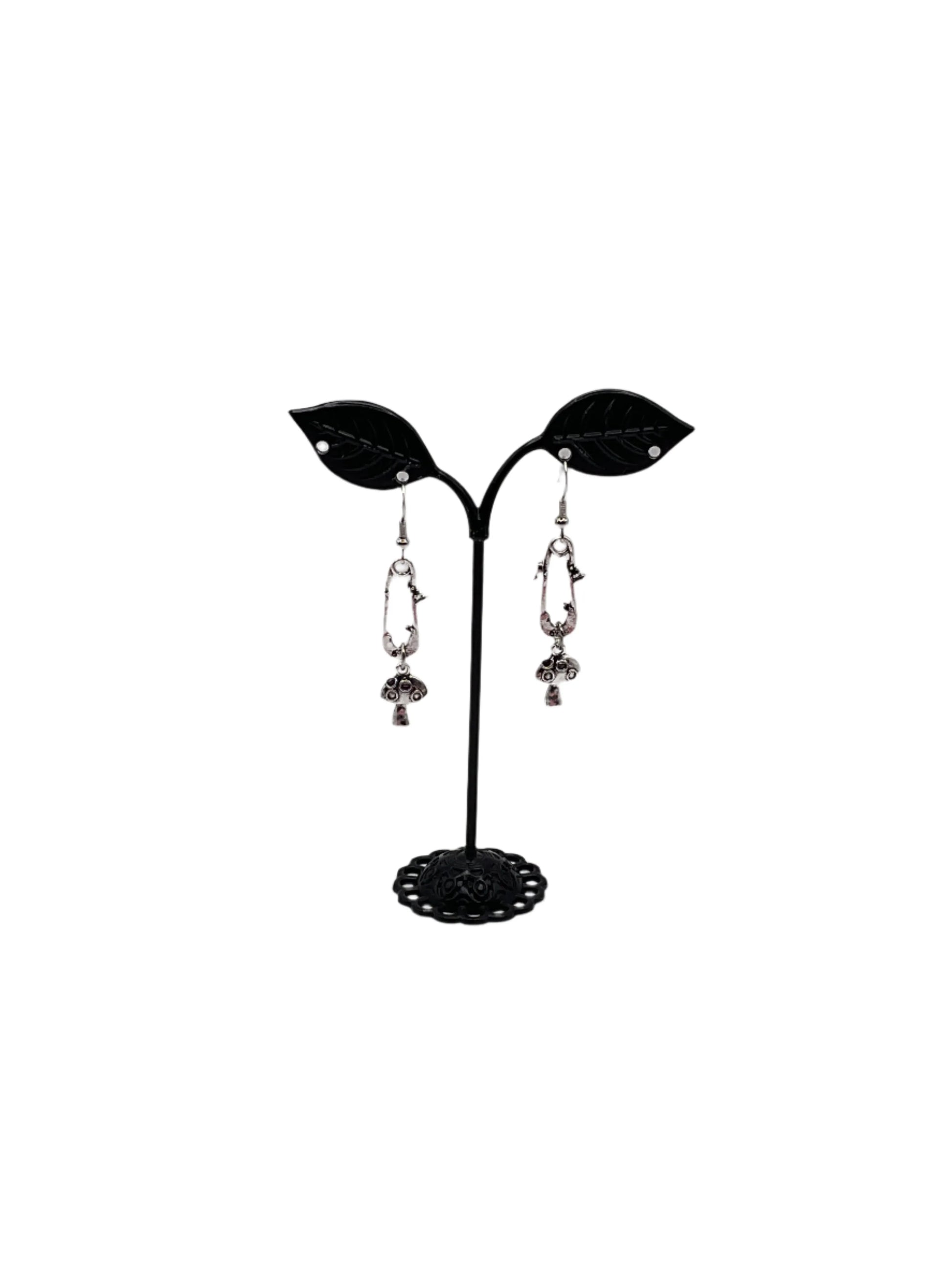 Baby Pin with Mushroom Earrings