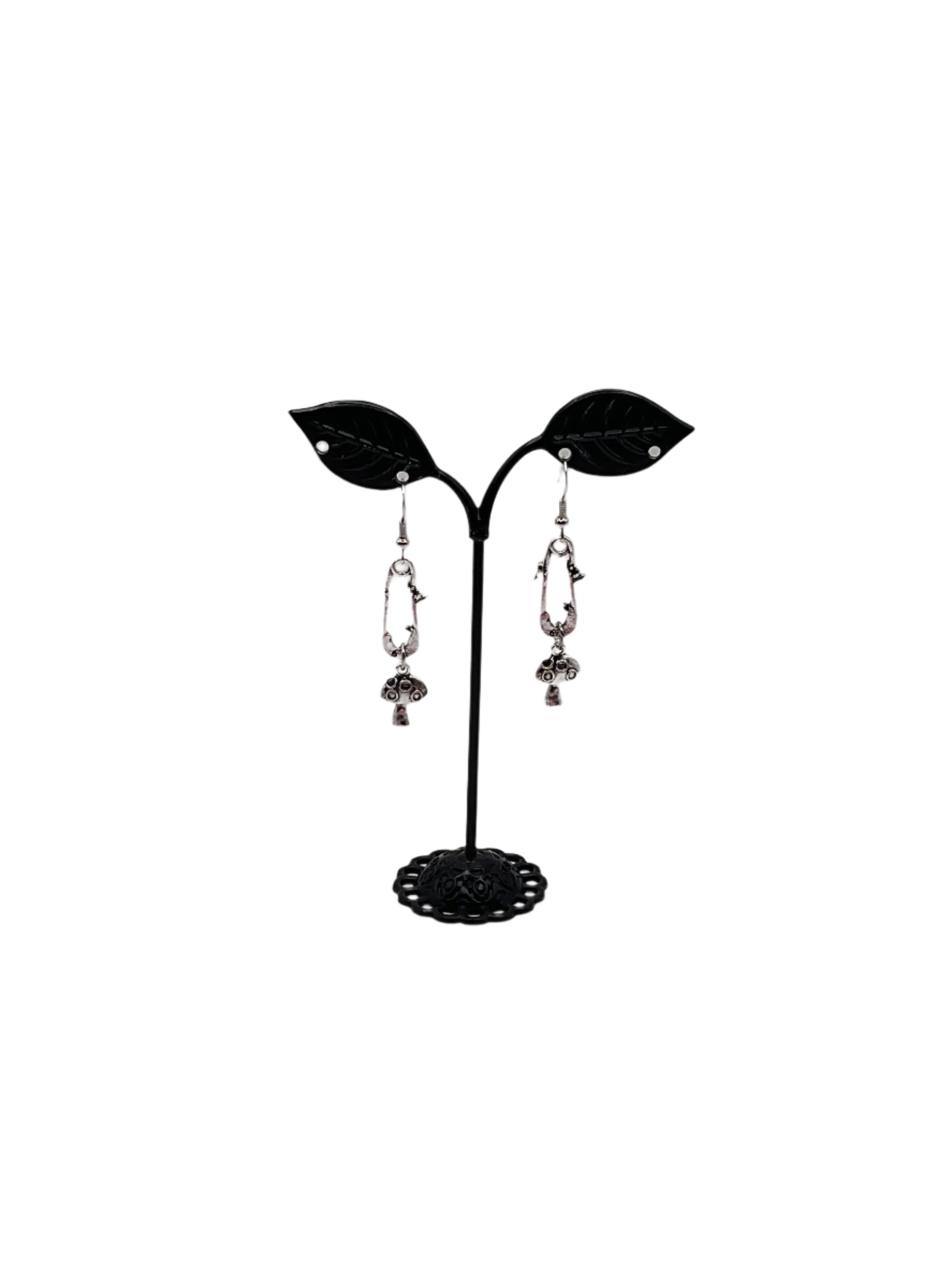 Baby Pin with Mushroom Earrings